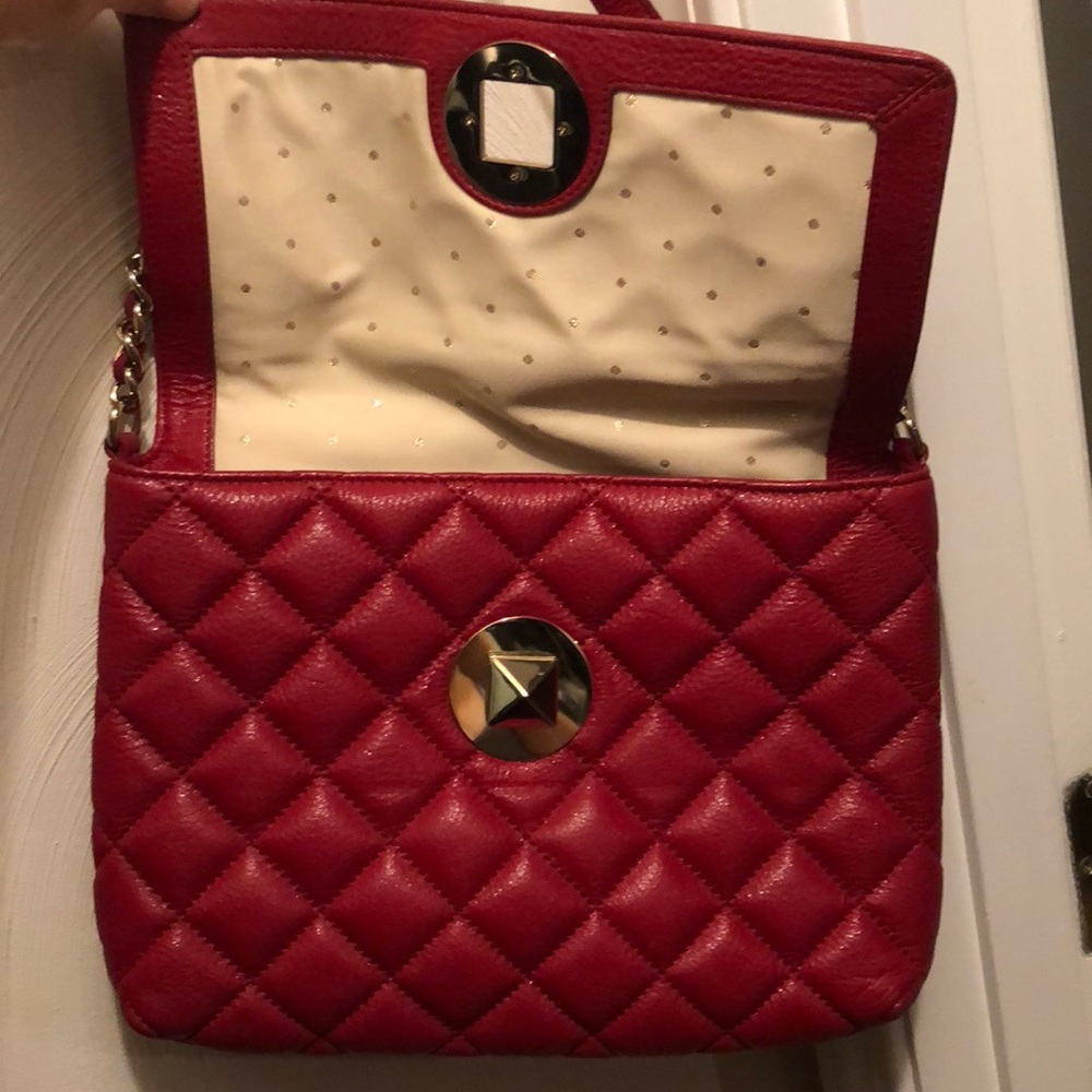 Kate Spade leather, quilted red purse - Picture 3 of 8